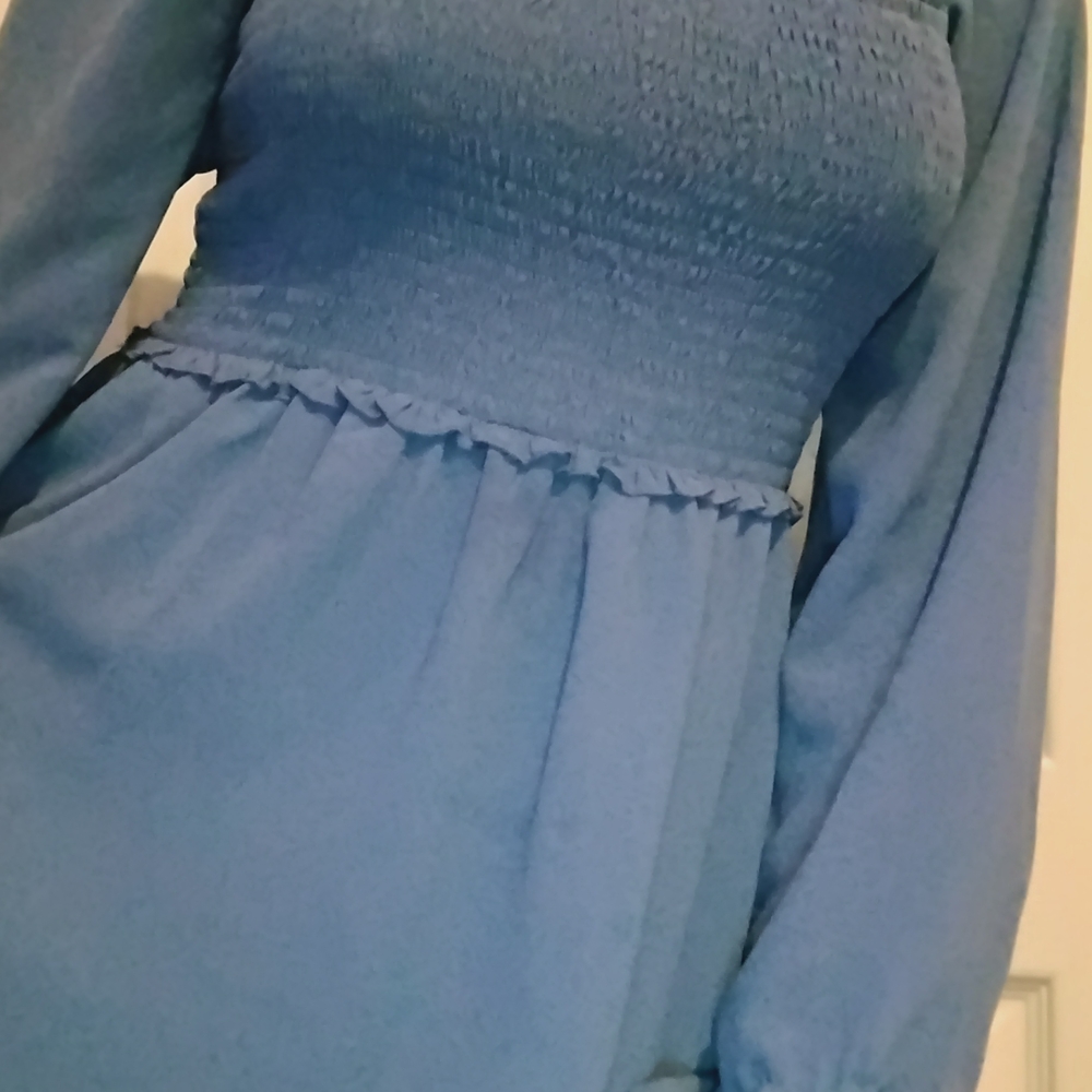 Forever 21 Long Sleeve Dress in Blue